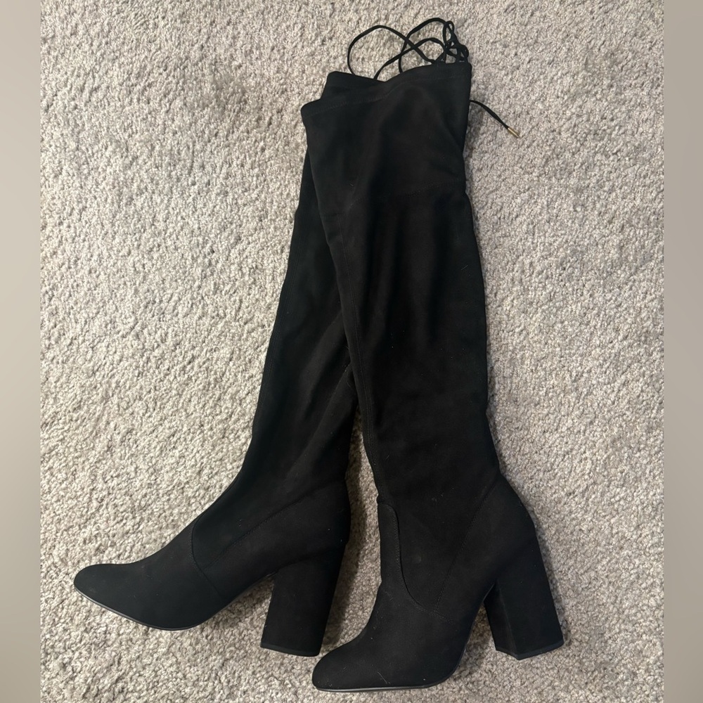 NWOB Steve Madden Niela Black Women's Knee-High Boots Sz 10